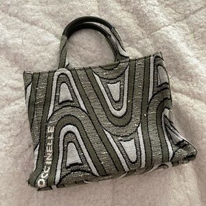 Coccinelle Green and White Handbag